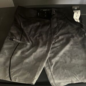 O'Neill Black and Gray Camo Shorts